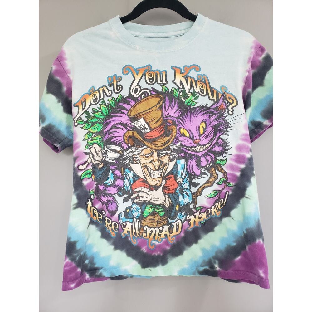 Liquid Blue Tie Dye Alice In Wonderland Mad Hatter Double Sided AOP Small